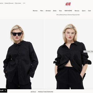 Long Sleeve Collared Linen Shirt